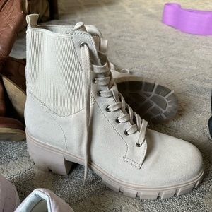 Steve Madden combat boot suede